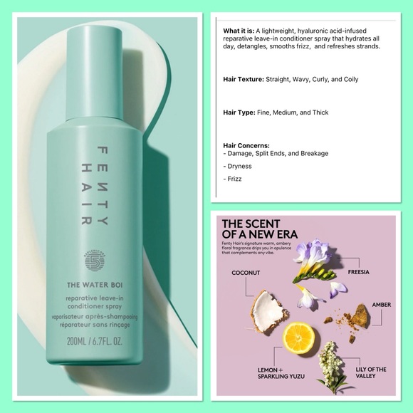 FENTY HAIR "The Water Boi" Reparative Leave-In Conditioner Spray Mini - Picture 4 of 11